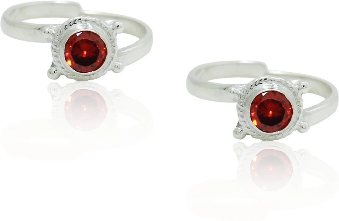 Frabjous Sterling Silver Toe Ring Set