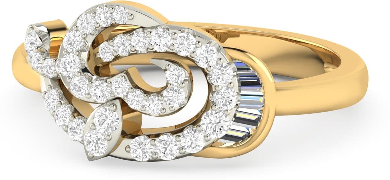 WearYourShine by PCJ The Brietta Gold Diamond 18 K Ring