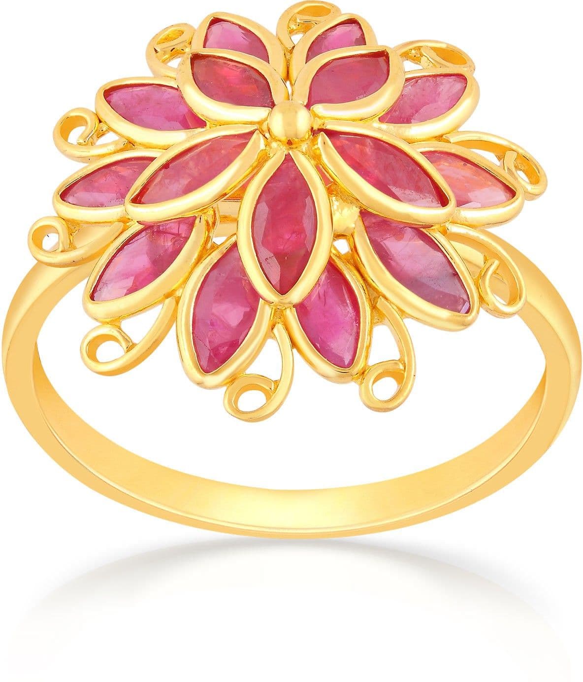 Malabar Gold and Diamonds HBDAAAABLZJM Gold Ruby 22 K Ring