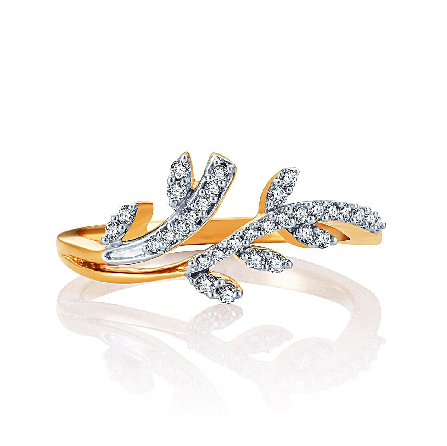 Karatcraft Dyumna Yellow Gold Diamond 18 K Ring