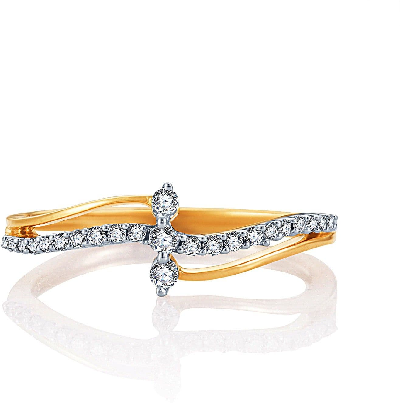 Karatcraft Linius Yellow Gold Diamond 18 K Ring