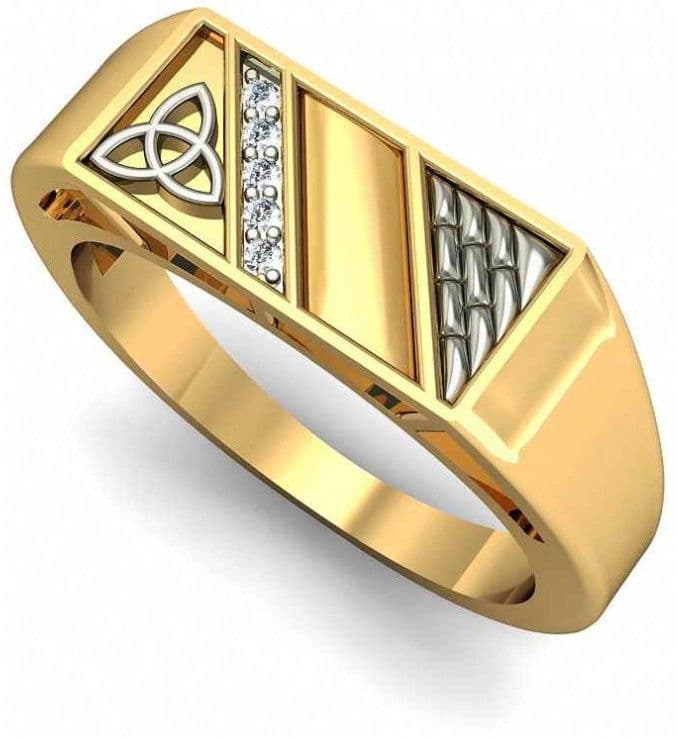 Rasav Jewels Yellow Gold Diamond 18 K Ring