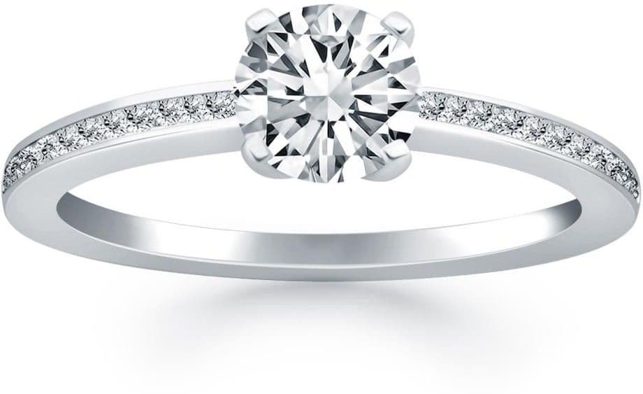 Kiara Jewellery KIR0344 Silver Cubic Zirconia Rhodium Ring