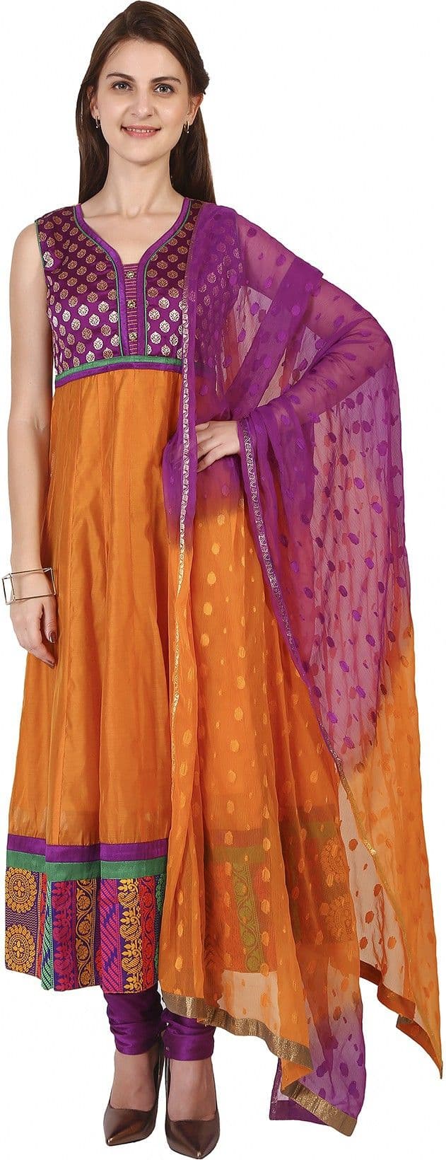 F-Loop Self Design Kurta & Churidar