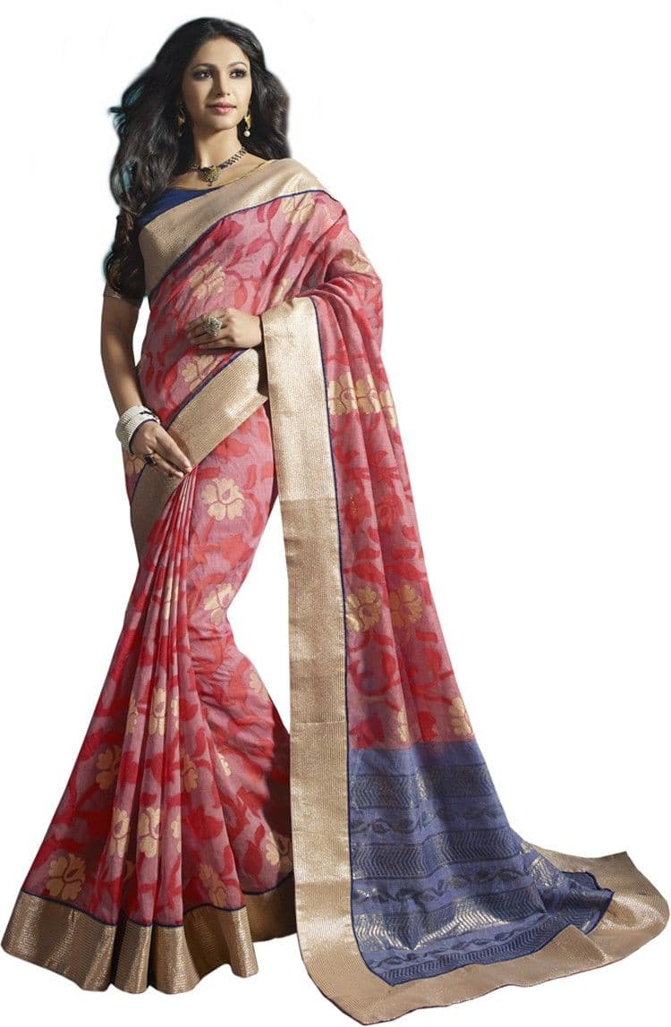 Vipul Saree Printed Bhagalpuri Raw Silk Sari