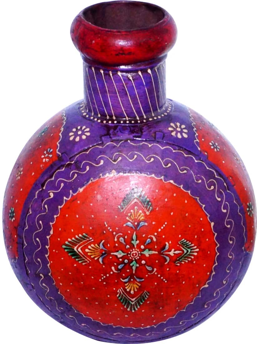 R S Jewels Handmade Decoretive Designs Iron Pot Vase Showpiece - 76 cm