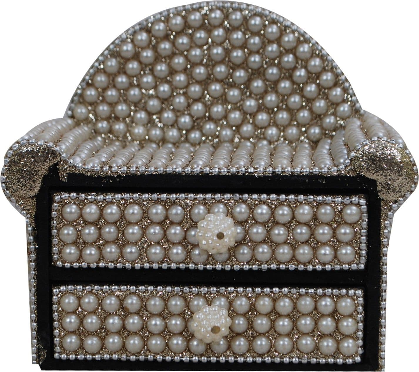 Pg handicrafts Beaded two drawers sofa set showpiece Showpiece - 10.5 cm