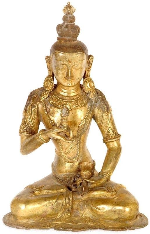 Exotic India Adi Buddha Vajrasattva Showpiece - 27.94 cm
