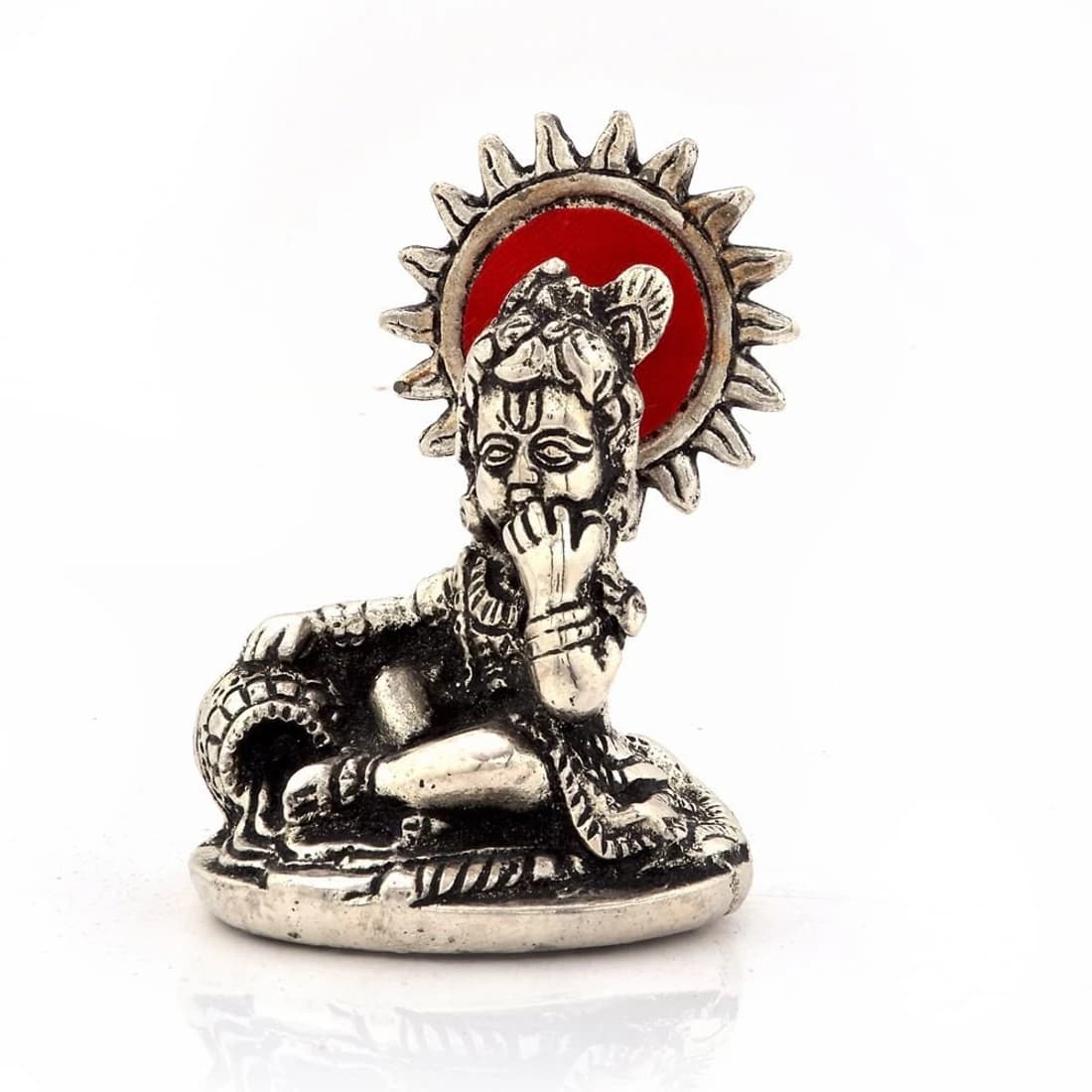 Indigocart White Metal in antique look Showpiece - 10.16 cm