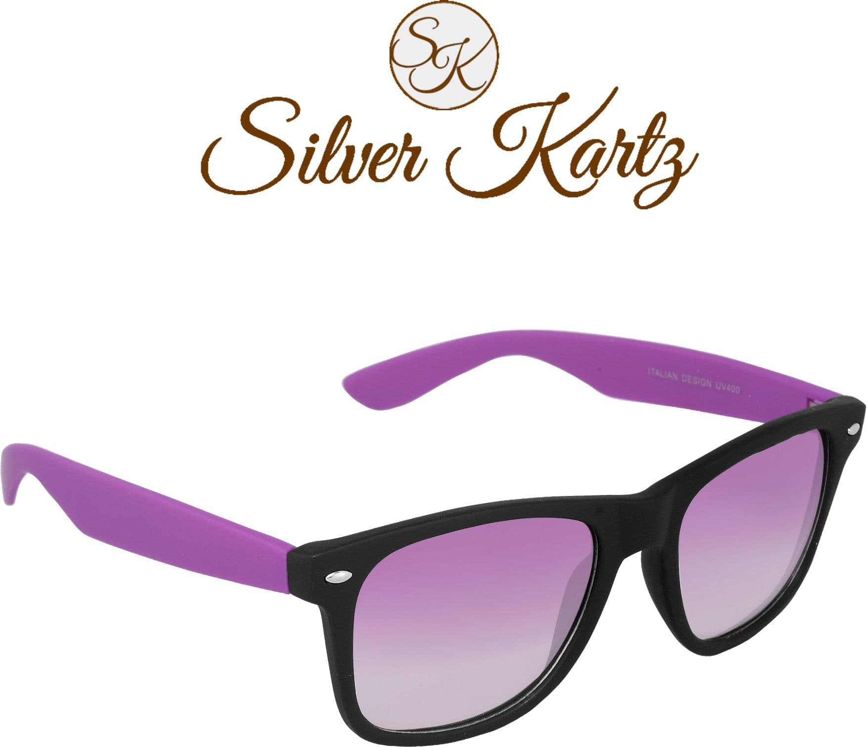 Silver Kartz Beach Sky Blue Wayfarer, Rectangular Sunglasses