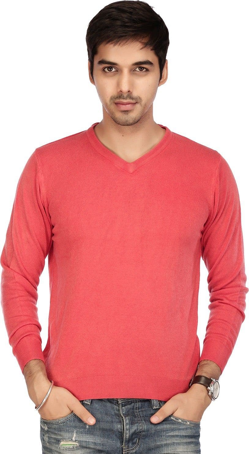 Acropolis by Shoppers Stop Solid V-neck Casual Men's Sweater
