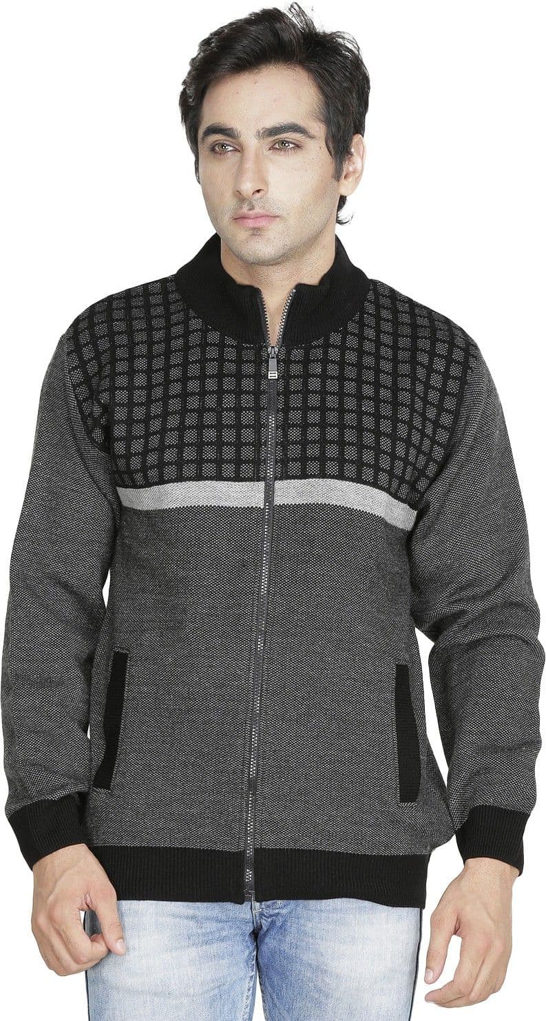Kingswood Printed Turtle Neck Casual Men's Sweater