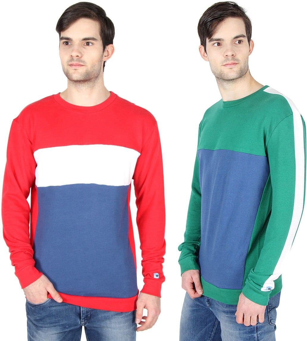 Threads & Pals Full Sleeve Self Design Men's Sweatshirt