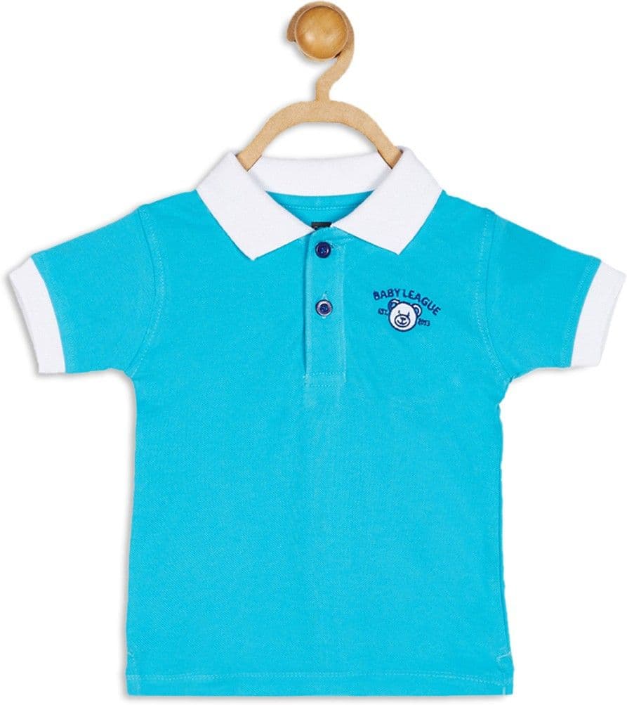 612 League Solid Baby Boy's Flap Collar Neck T-Shirt
