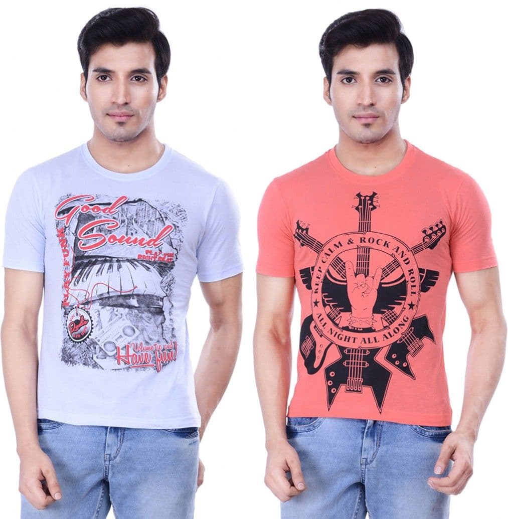 TSG Escape Printed Men's Round Neck Multicolor T-Shirt