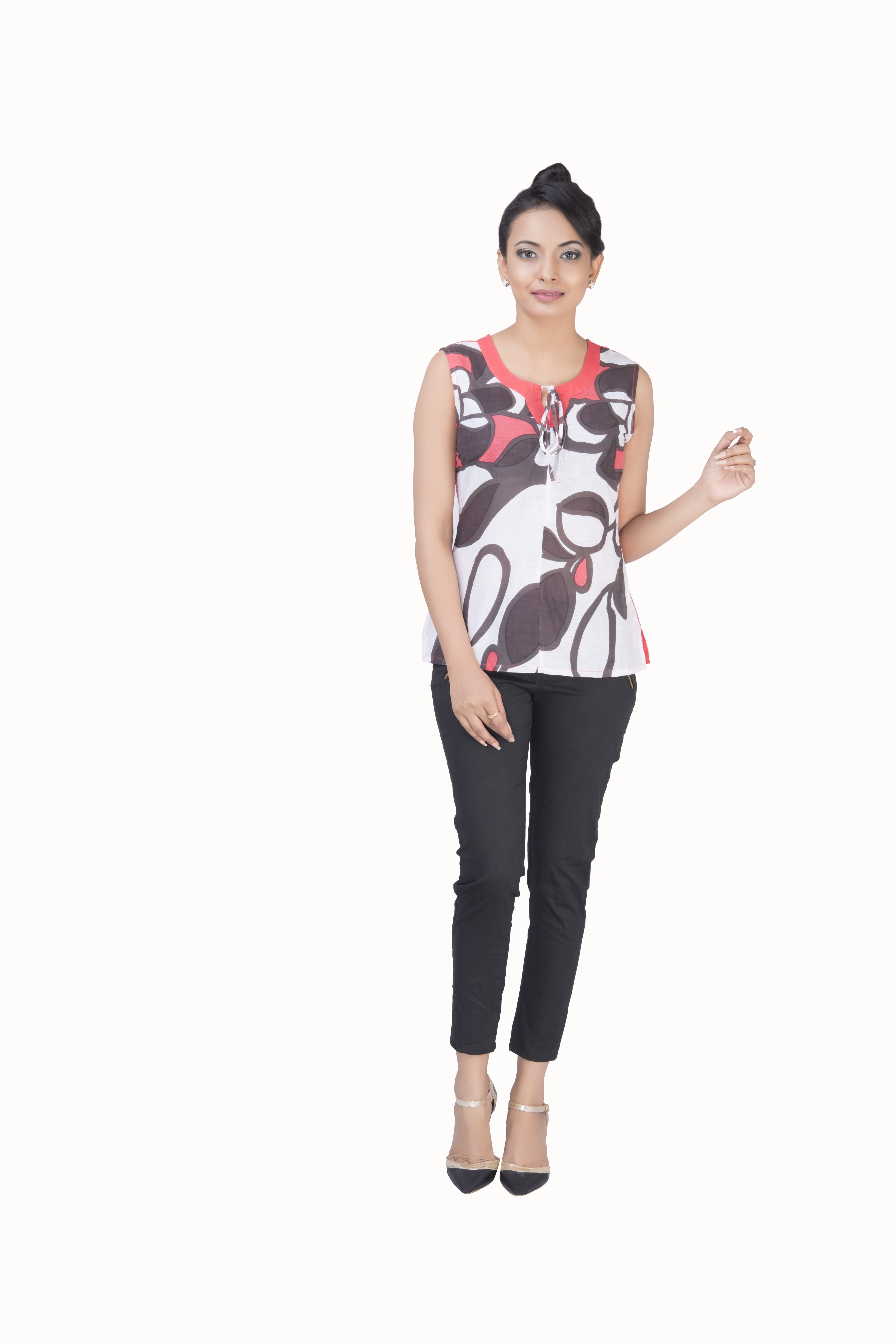 Parinita Casual Sleeveless Printed Women's Top