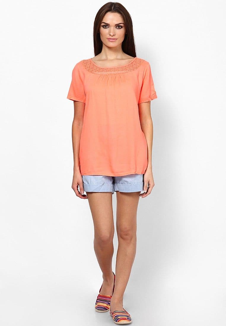 Vero Moda Casual Short Sleeve Solid Women's Top