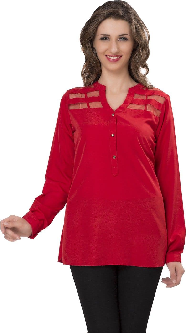 Ishin Casual Full Sleeve Solid Women's Top