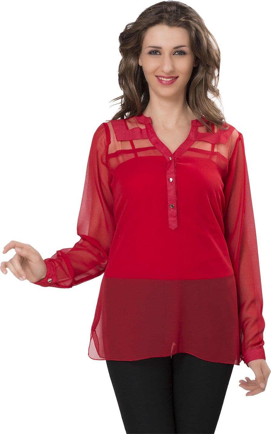 Ishin Casual Full Sleeve Solid Women's Top