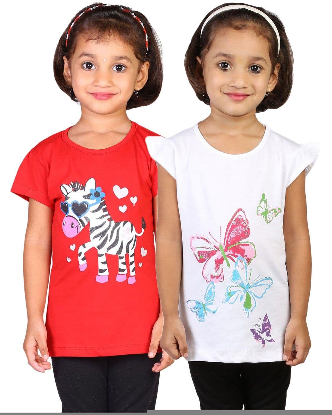 My Little Joy Casual Short Sleeve Printed Girl's Top