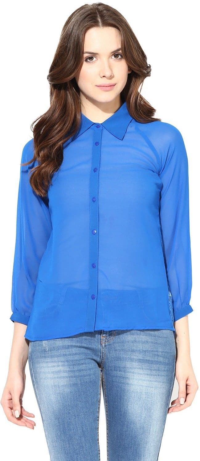 Harpa Party 3/4 Sleeve Solid Women's Top