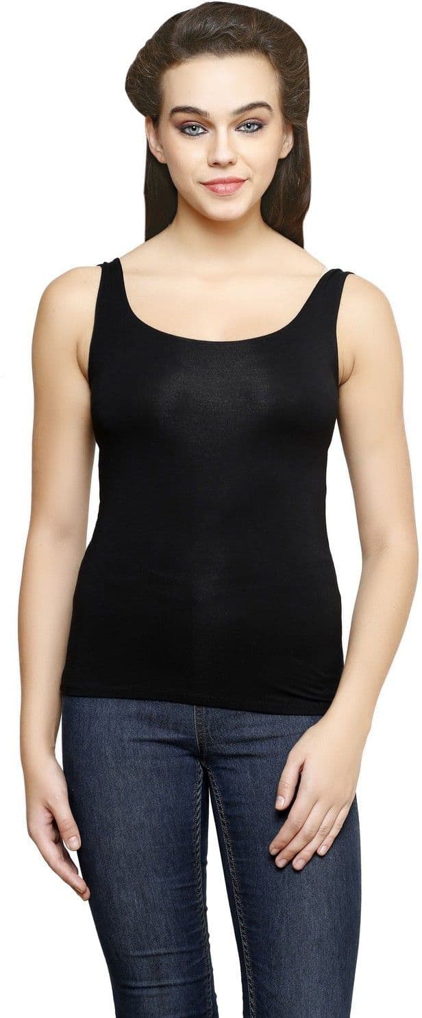 Rampwalk Casual Sleeveless Solid Women's Top