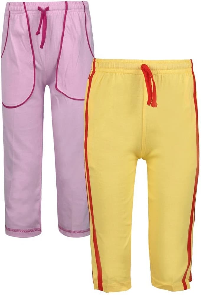 Jazzup Solid Girl's Multicolor Track Pants