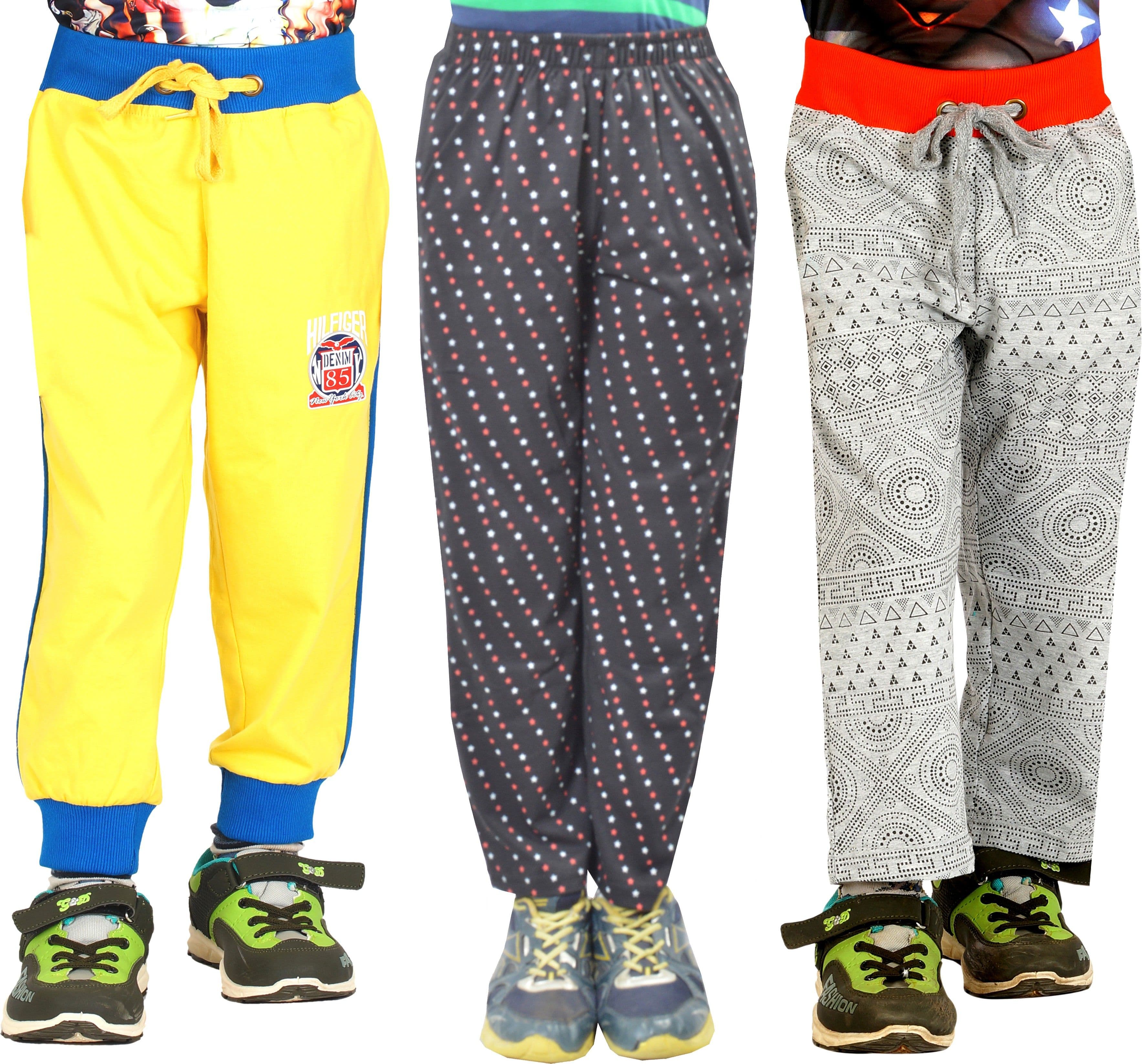 Shaun Printed Baby Boy's Yellow, Grey, Black Track Pants