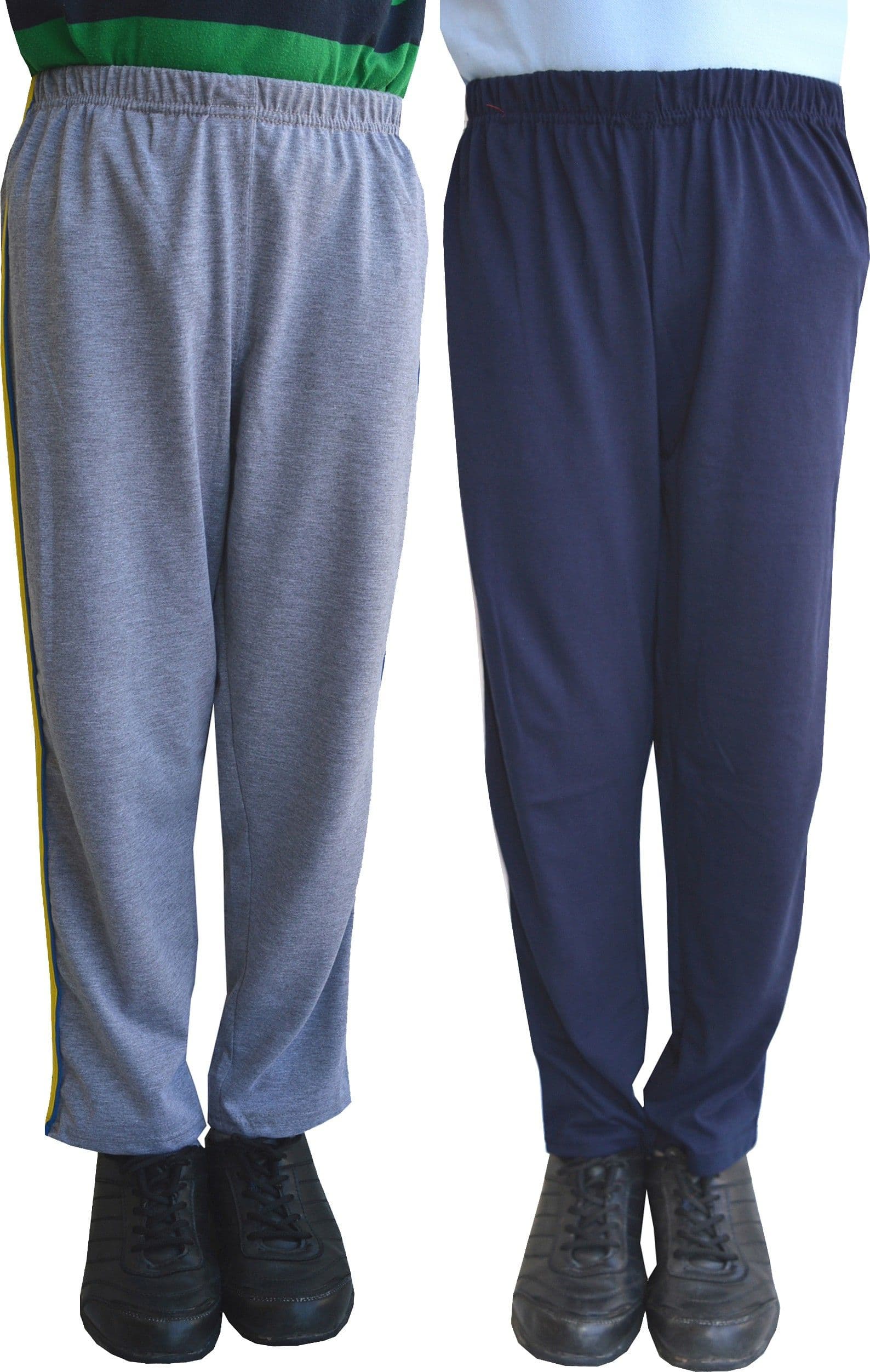 Shaun Solid Baby Boy's Grey, Dark Blue Track Pants