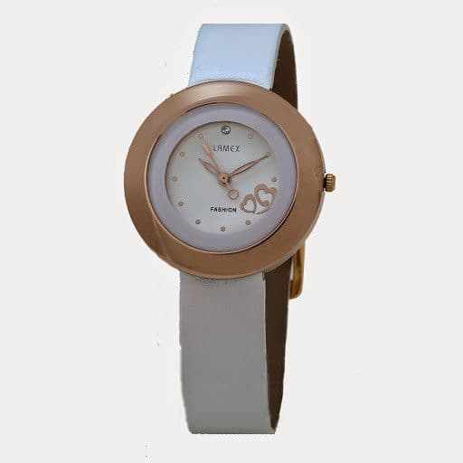 Lamex 4250 Rg White And White Analog Watch - For Women