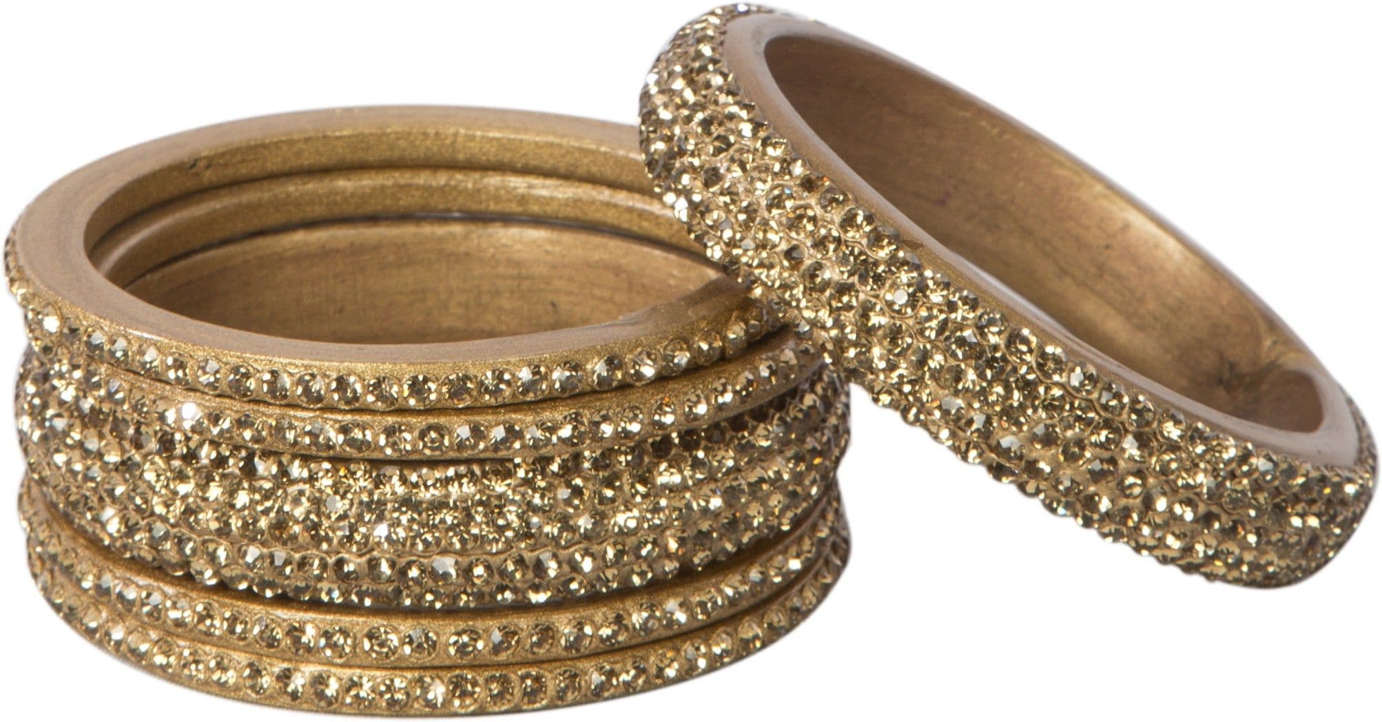 Siyas Collection Lac Cubic Zirconia Bangle Set