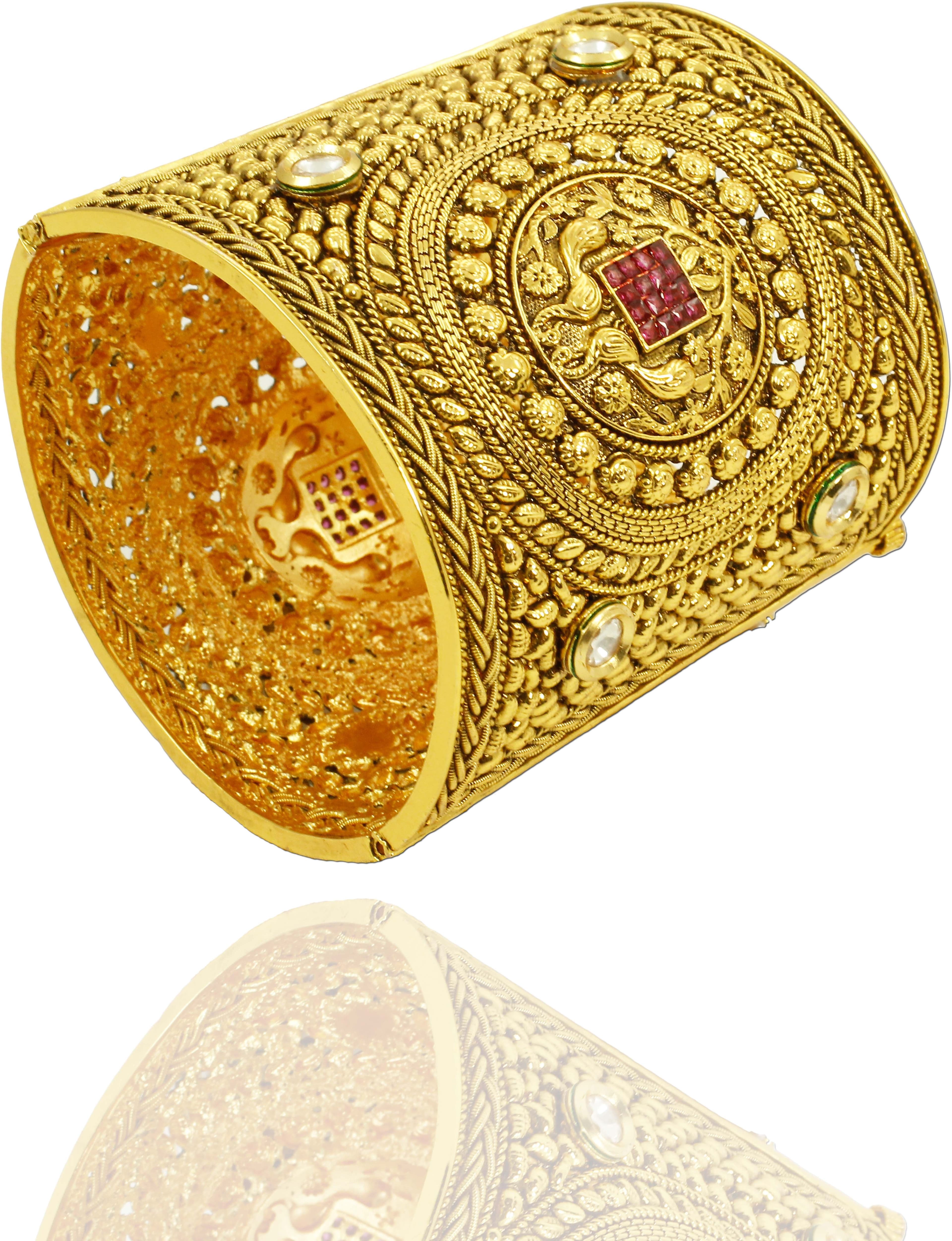 Zaveri Pearls Zinc 18K Yellow Gold Bangle