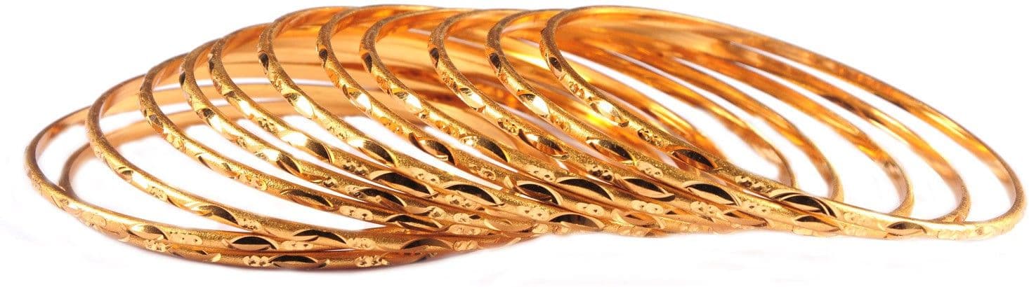 Luxor Alloy Yellow Gold Bangle Set