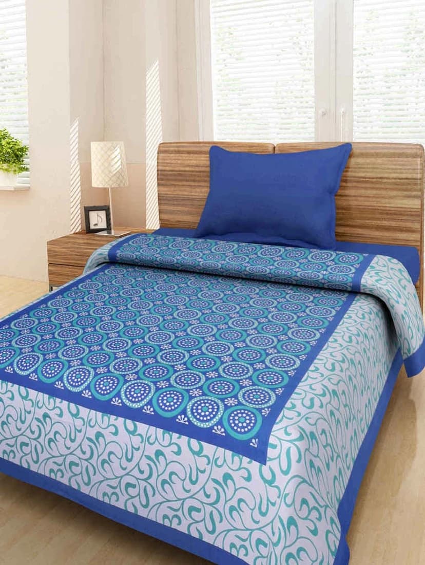 JBC Collection Cotton Printed Single Bedsheet