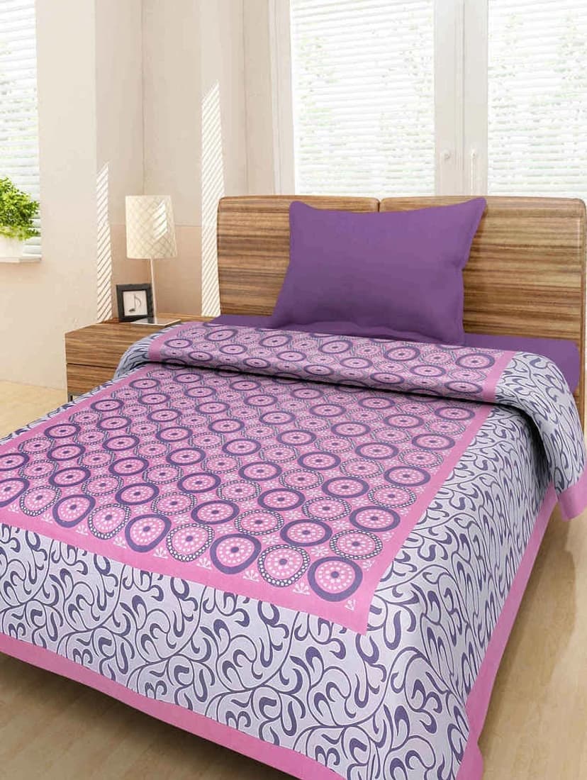 JBC Collection Cotton Printed Single Bedsheet