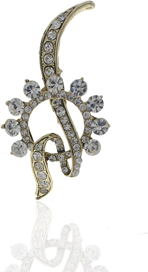 Anuradha Art Silver Polished Brooch