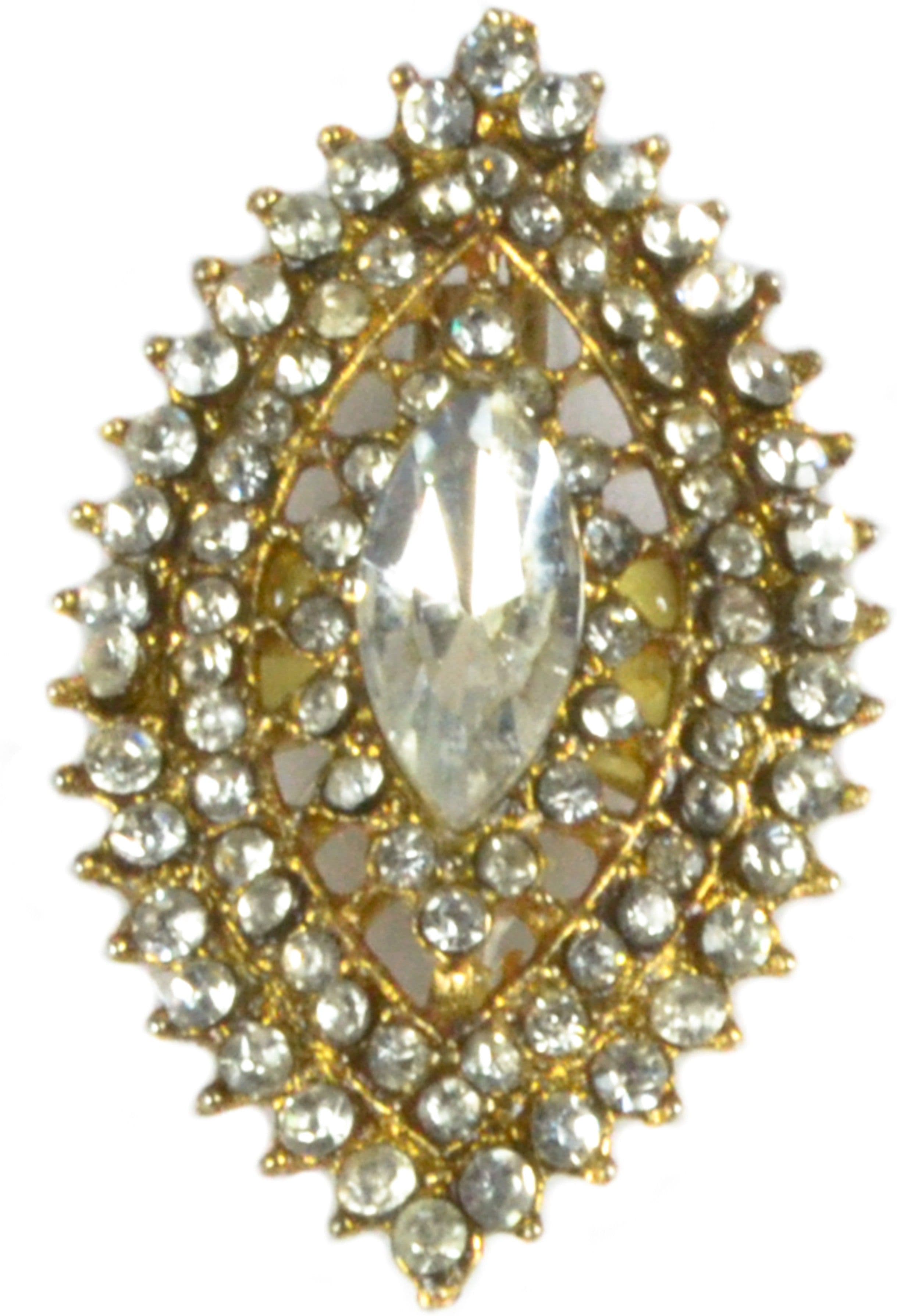 Tangerine Crystal Brooch