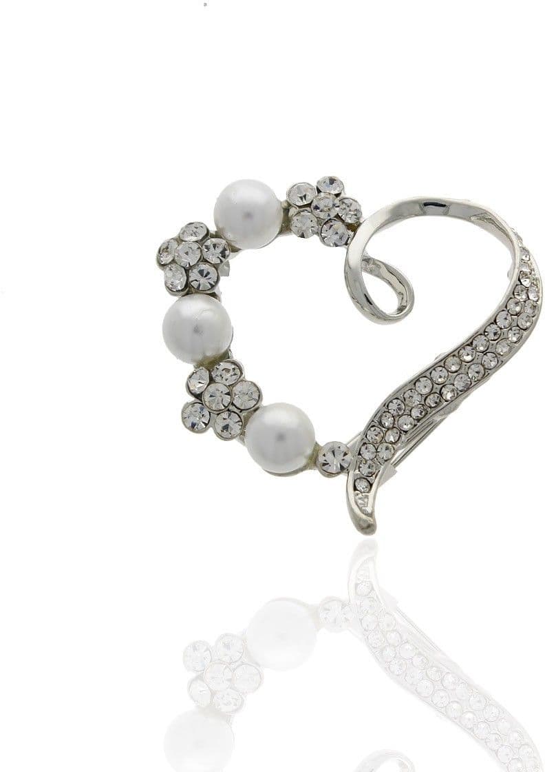 Anuradha Art Silver Polished Brooch