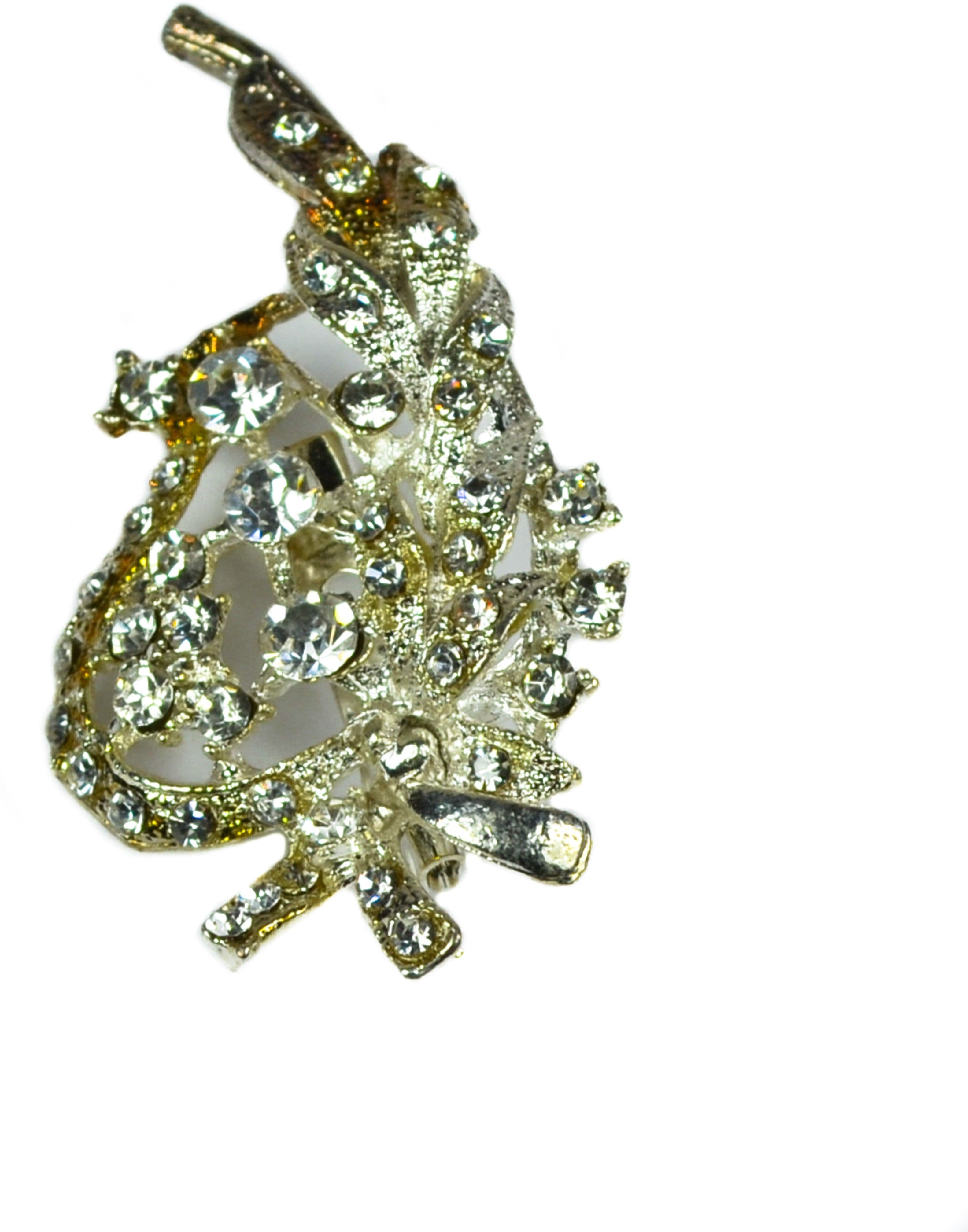 Tangerine Crystal Brooch