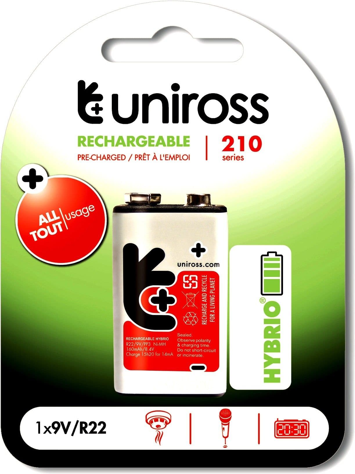 Uniross HYB 210 9V BT Ready to Use Camera Battery Charger