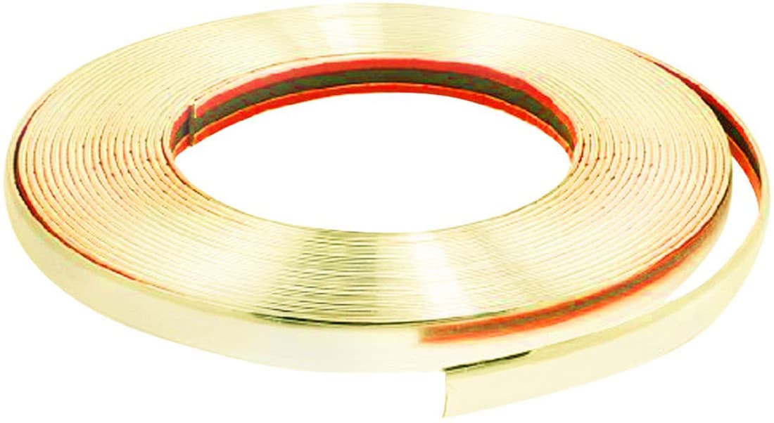 Vheelocityin Decorative Gold Chrome Strip For Interior / Extrerior - 20M For Mahindra E20 Car Side Beading
