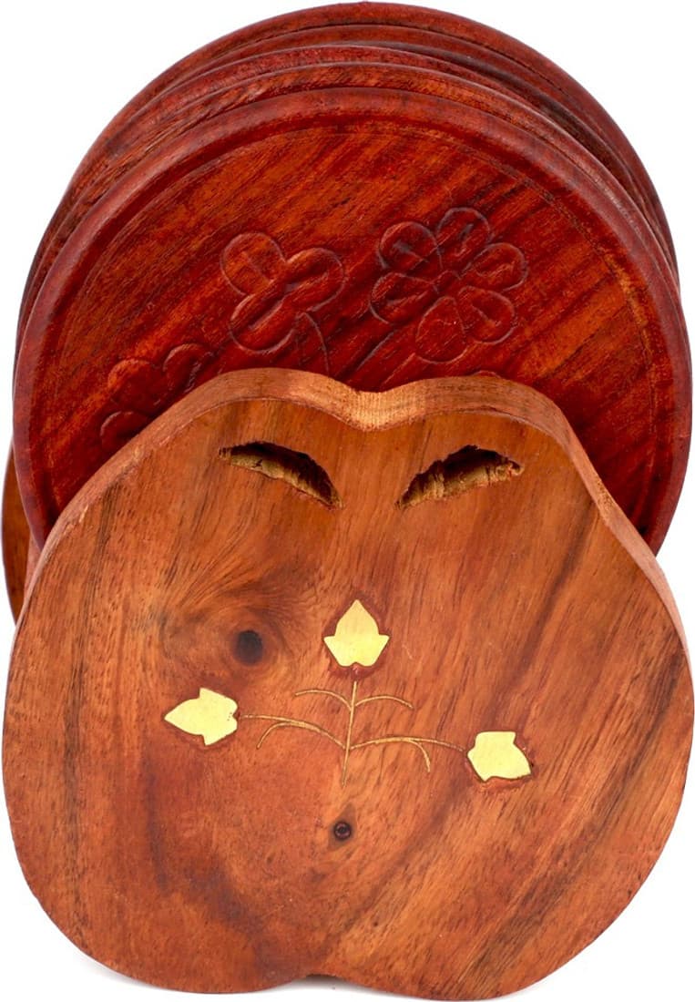 Craft Trade Oval Wood Coaster Set