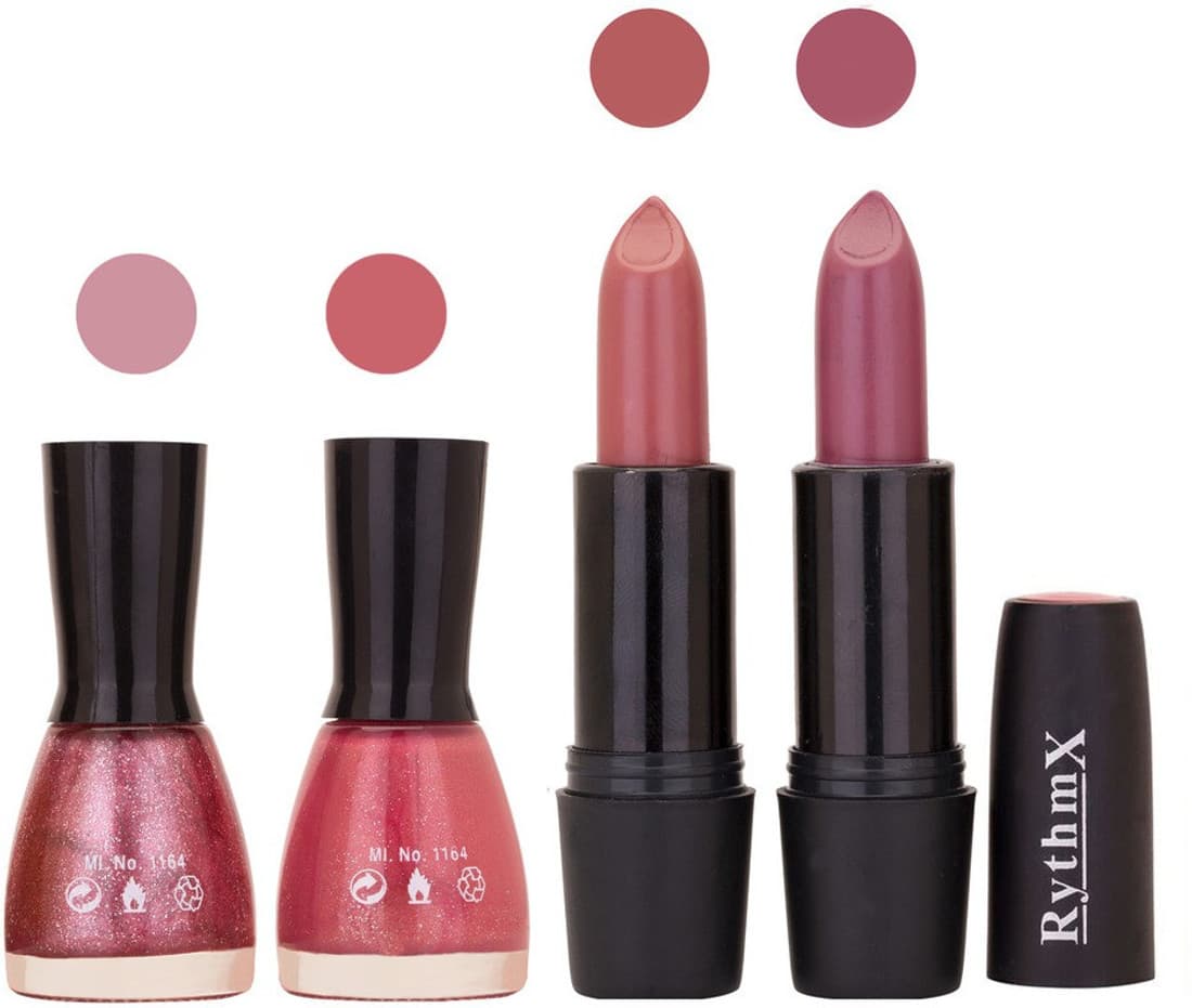 RYTHMX FB NAIL POLISHES BLACK LIPSTICKS IMPORTANT COMBO 35