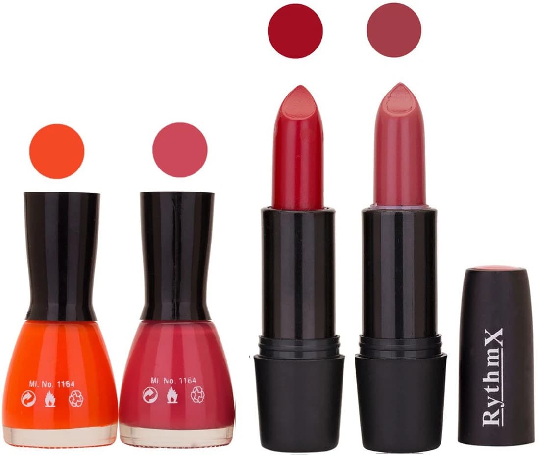 RYTHMX FB NAIL POLISHES BLACK LIPSTICKS IMPORTANT COMBO 55