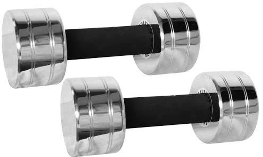 Livestrong Steel With Crome Platinum Pair Of 1kg (1kg X 2 =2kg ) Fixed Weight Dumbbell