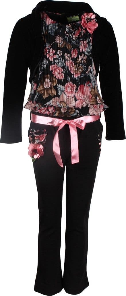 Cutecumber Floral Print Girl's Jumpsuit