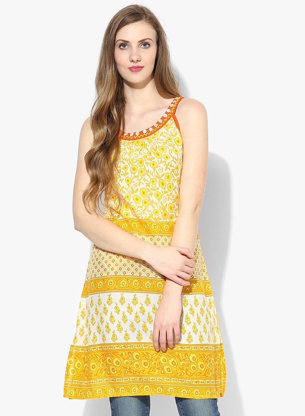 RETAIL SHOP INDIA Printed Girl's Straight Kurta