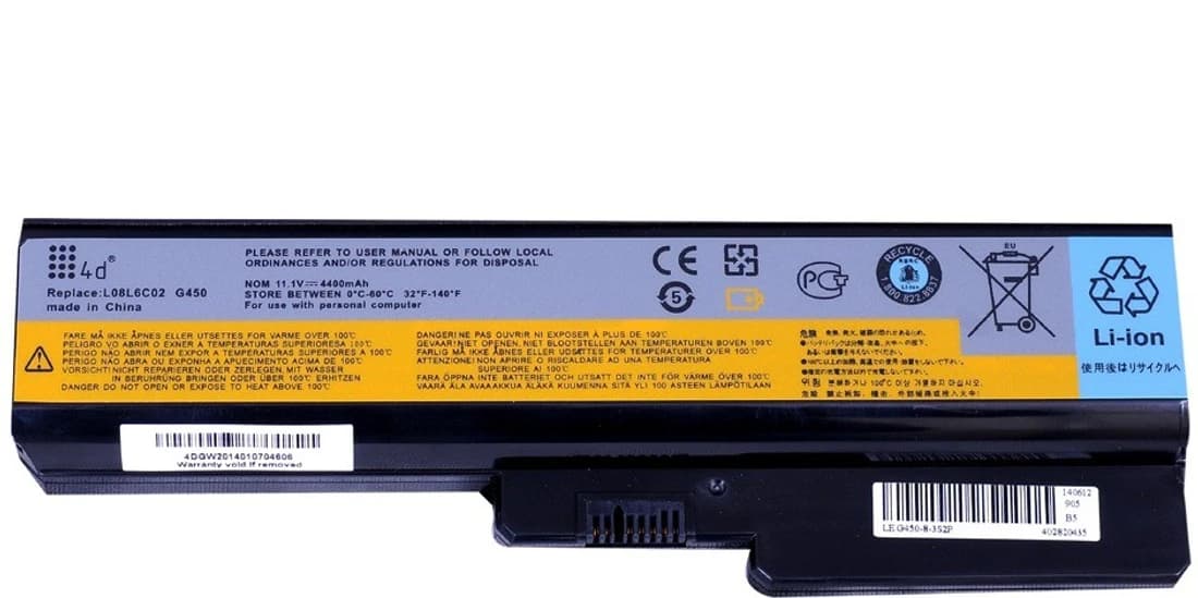 4D Lenovo L08L6C02 6 Cell Laptop Battery