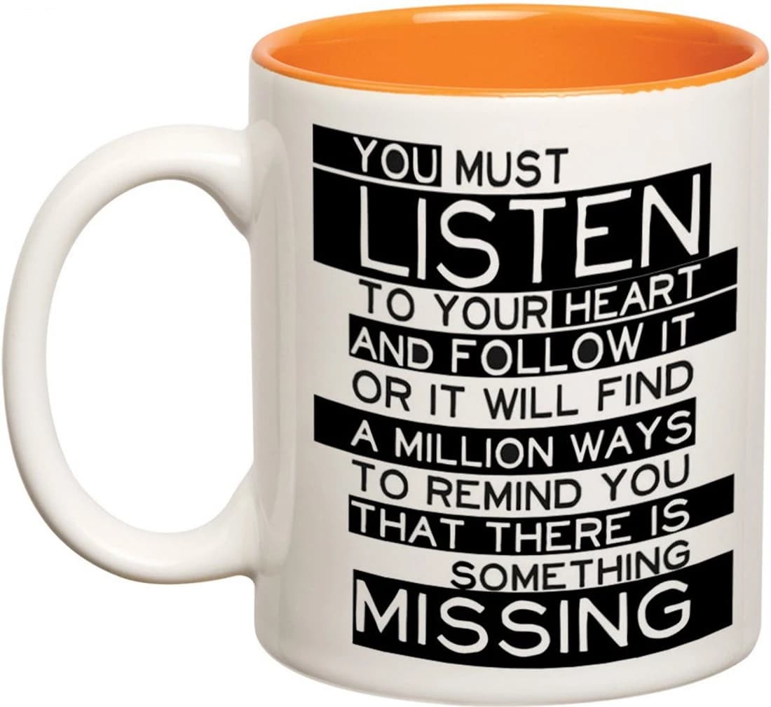 Prithish Listen To Your Heart Double Color Ceramic Mug