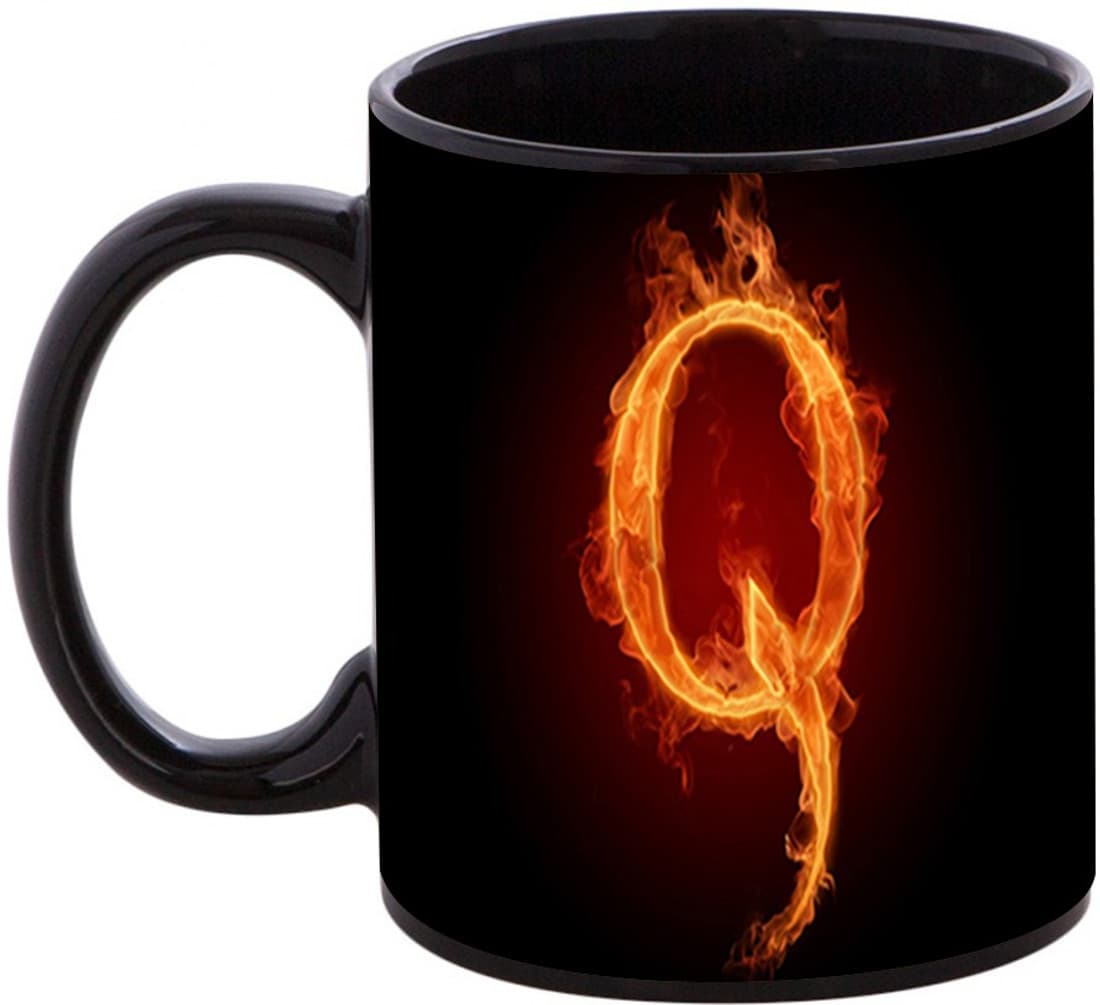 Shopmania Happy Birthday Gift For Starting Letter Q Ceramic Mug